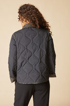 Reversible Print Quilted Puffer Coat