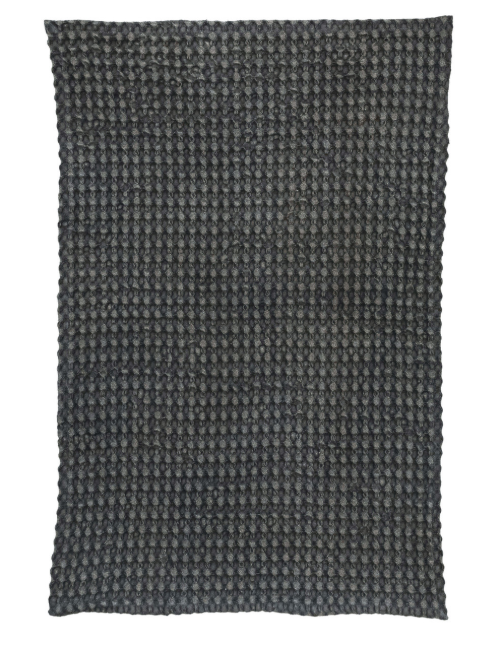 Charcoal Stonewashed Cotton Waffle Weave Tea Towel