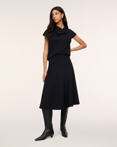 Airessentials Draped Midi Skirt