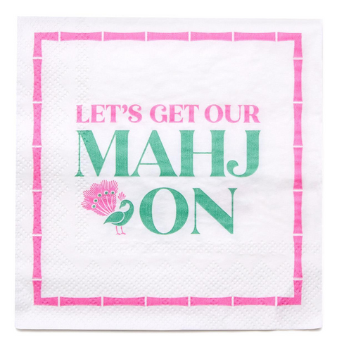 Let's Mahj On Cocktail Napkin