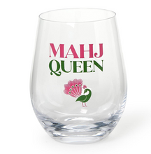 Mahj Queen Stemless Wine Glass