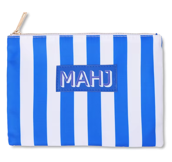 Blue Stripe Mahjong Card Accessory Bag