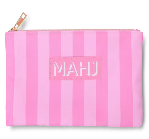 Pink Stripe Mahjong Card Accessory Bag