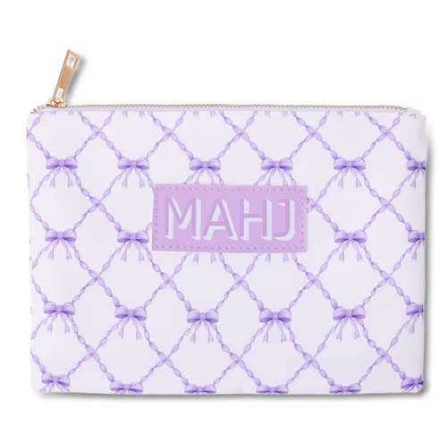 Purple Bow Mahjong Card Accessory Bag