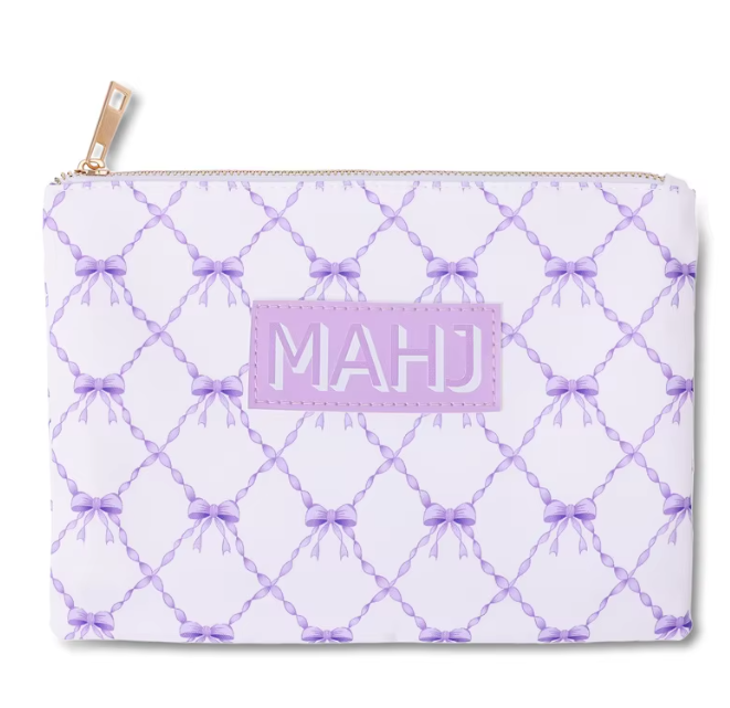 Purple Bow Mahjong Card Accessory Bag