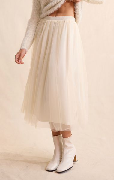 Invitation Tulle Midi Skirt
