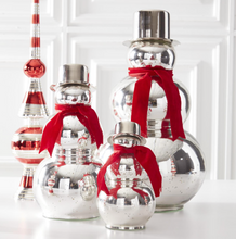 8" Silver Mercury Glass Snowman