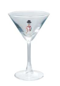 Snowman Martini Glass
