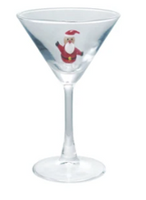 Santa Martini Glass
