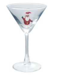 Santa Martini Glass