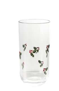 Holly Drinking Glass 18oz