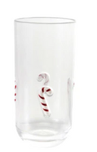 Candy Cane Drinking Glass 18oz