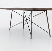 ROCKY DINING TABLE, BRONZED IRON