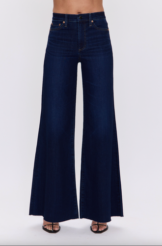 Izzy Tristesse Mid Rise Wide Leg Crop Jean