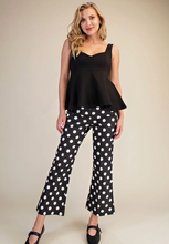 Scuba Knit Peplum Stretch Top