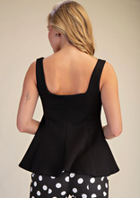 Scuba Knit Peplum Stretch Top