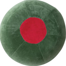 Cotton Velvet Upholstered Olive Stool