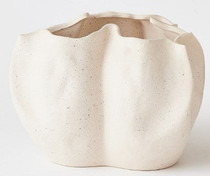 Pinched Ivory Vase-Small