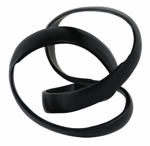 Aluminum Knot Sculpture, Black