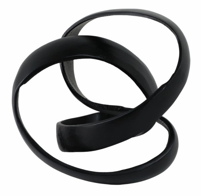 Aluminum Knot Sculpture, Black