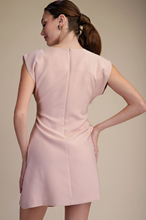 Round Neck Pleated Midi Dress