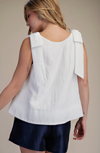 Scoop Neck Bow Shoulder Top
