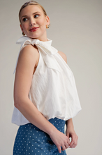 High Neck Tie Wrap Sleeveless Top