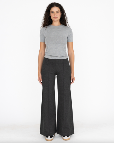 Ponte Knit Standard Wide Leg Pant