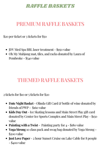 Bams for Backpacks Raffle Tickets