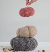 Brown Felt Pumpkin