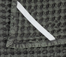 Charcoal Stonewashed Cotton Waffle Weave Tea Towel