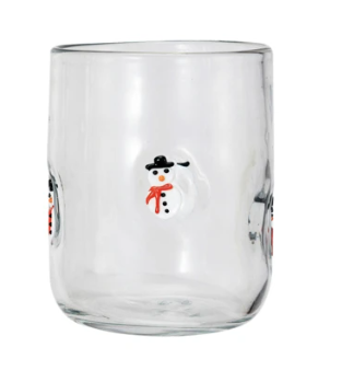 Snowman Drinking Glass 16oz