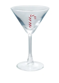 Candy Cane Martini Glass
