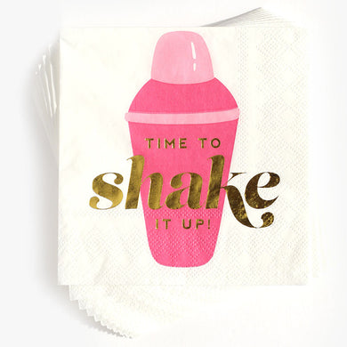TIME TO SHAKE IT UP COCKTAIL NAPKIN