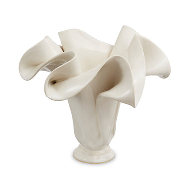 SCULPTED VASE-SIMPLY WHITE