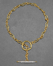Solanales Gold Crystal Toggle Necklace