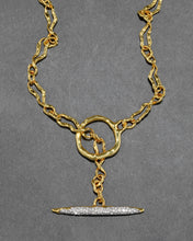 Solanales Gold Crystal Toggle Necklace