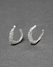 Solanales Silver Twist Mini Hoop Earring