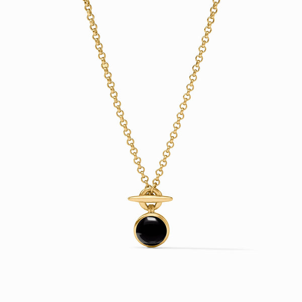Solara Obsidian Black Solitaire Necklace