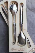 LAGUIOLE PLATINE SALAD SERVING SET STAINLESS STEEL IN WOOD BOX (SET OF 2)