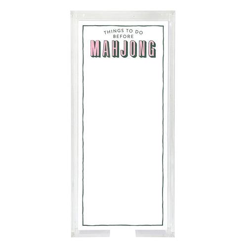 Things To Do Before Mahjong Acrylic Notepad