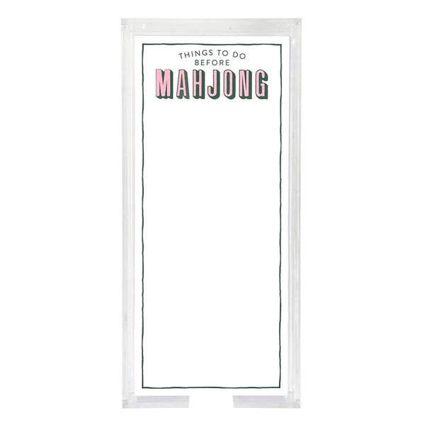 Things To Do Before Mahjong Acrylic Notepad