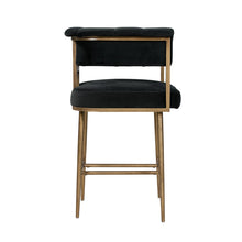 ASTRID VELVET GREY COUNTER STOOL