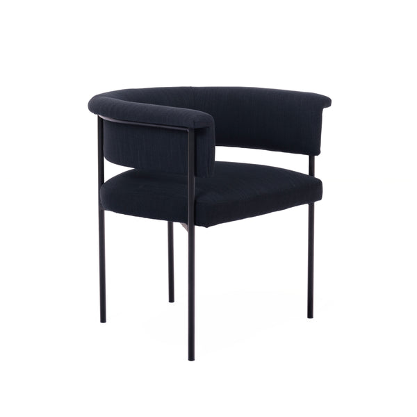 TAYLOR BLACK PERFORMANCE LINEN DINING CHAIR