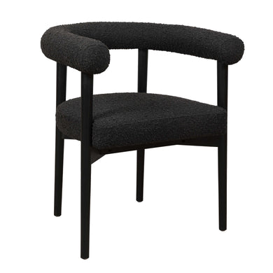 SPARA BLACK BOUCLE DINING CHAIR