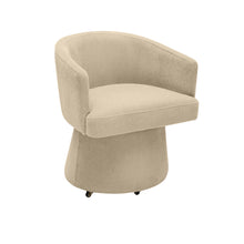 Kristen Taupe Upcycled Chenille Rolling Desk Chair