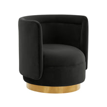 REMY BLACK VELVET SWIVEL CHAIR
