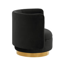 REMY BLACK VELVET SWIVEL CHAIR