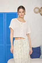 Crochet Button Short Sleeve Cardigan