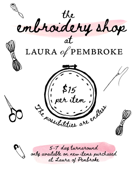 Embroidery fee